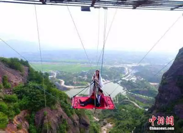 Photos: Couple Take Their Wedding To An Extreme Level.. See What They Did!
